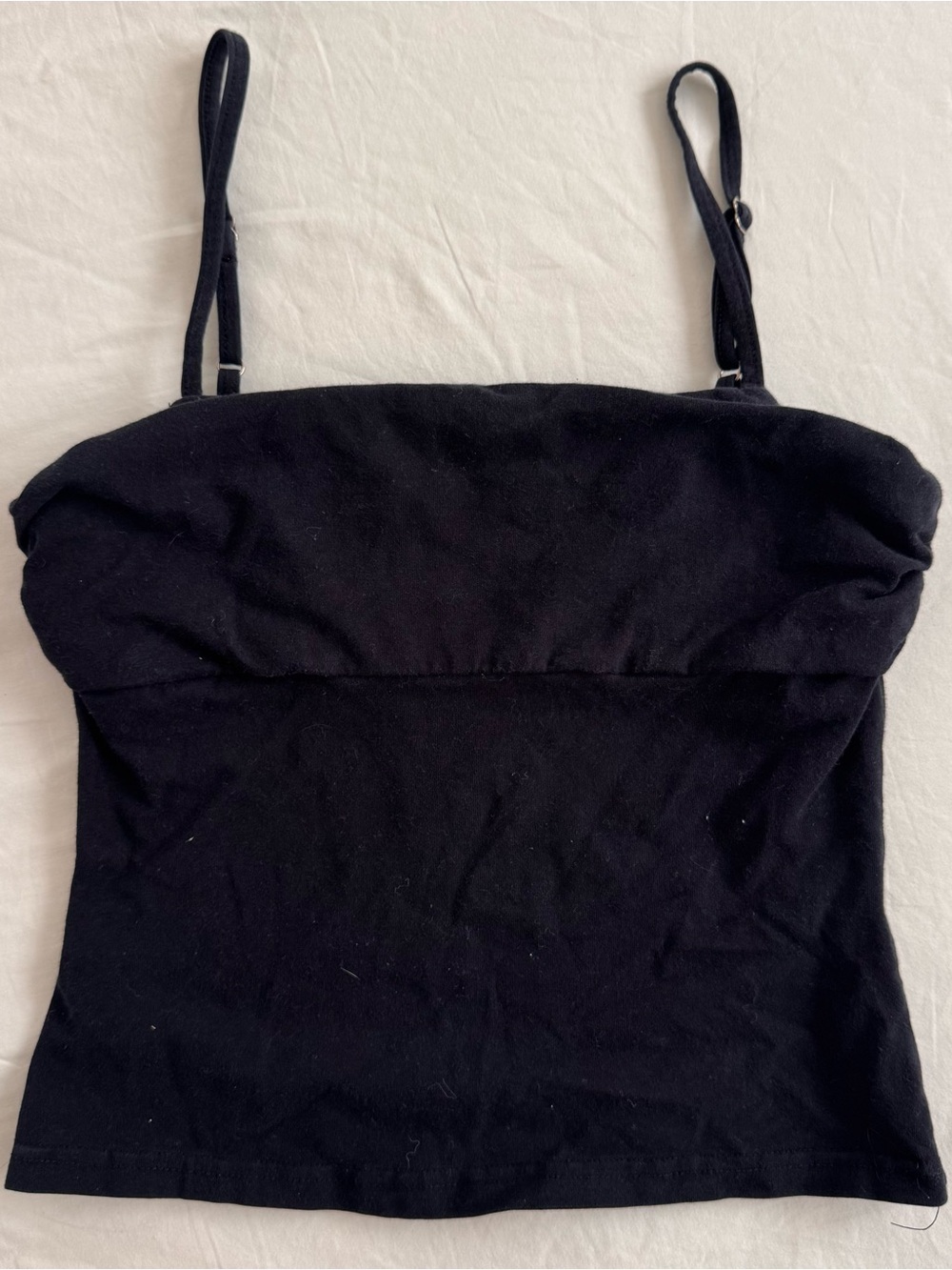 Princess Polly Black Cami Top with Adjustable Spaghetti Straps